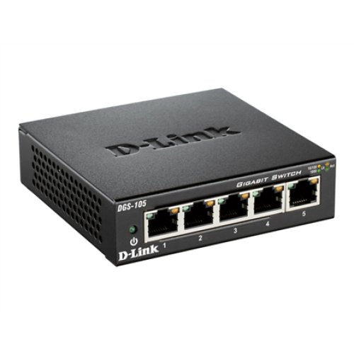 D-Link , Ethernet Switch , DGS-105/E , Unmanaged , Desktop , Gigabit Ethernet (copper) ports quantity 5