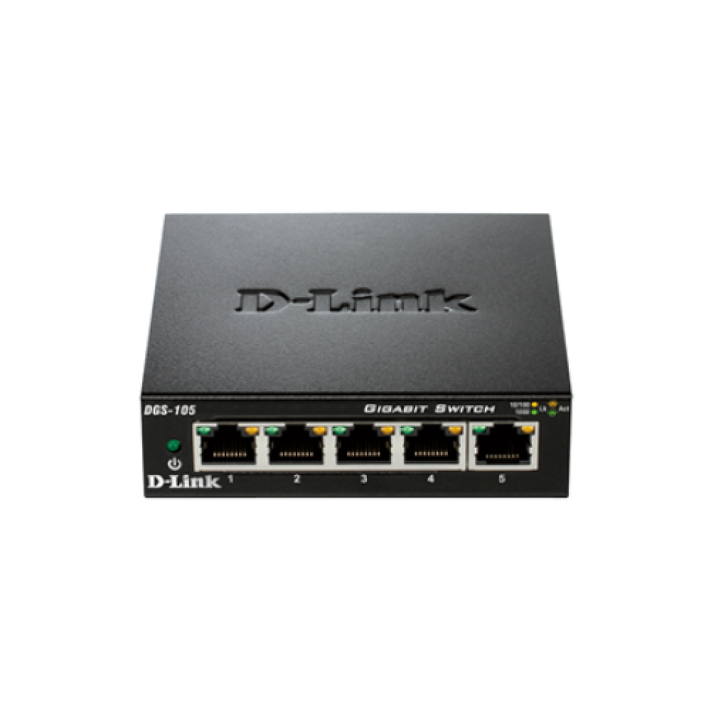 D-Link Ethernet Switch DGS-105/E Unmanaged Desktop 1 Gbps (RJ-45) ports quantity 5
