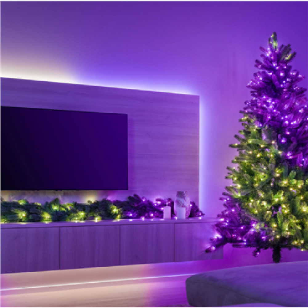 Twinkly Pre-lit Garland Smart LED 50 RGBW (Multicolor + White) , Twinkly , Pre-lit Garland Smart LED 50, 2.5 m , RGBW – 16M+ colors + Warm white