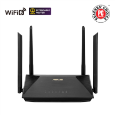 Wi-Fi 6 Wireless Dual Band Gigabit Router , RT-AX1800U , 802.11ax , Mbit/s , Mbit/s , Ethernet LAN (RJ-45) ports 3 , Mesh Support No , MU-MiMO Yes , No mobile broadband , Antenna type External , 1xUSB , month(s)