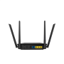 Wi-Fi 6 Wireless Dual Band Gigabit Router , RT-AX1800U , 802.11ax , Ethernet LAN (RJ-45) ports 3 , Mesh Support No , MU-MiMO Yes , No mobile broadband , Antenna type External , 1xUSB