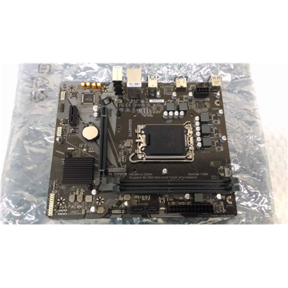 SALE OUT. , Gigabyte H610M K DDR4 1.0 M/B , Processor family Intel , Processor socket LGA1700 , DDR4 DIMM , Memory slots 2 , Supported hard disk drive interfaces SATA, M.2 , Number of SATA connectors 2 , Chipset Intel H610 Express , Micro ATX , , Gigabyte