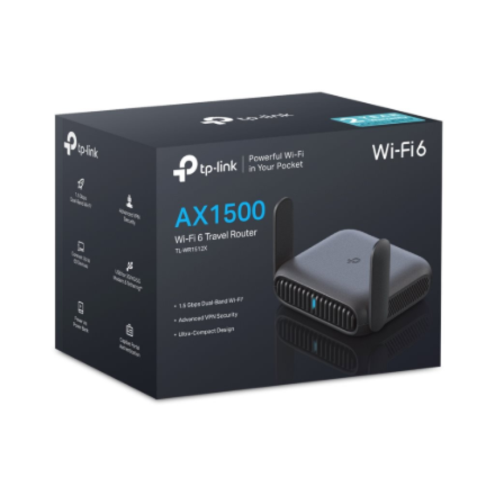 TP-Link TL-WR1512X Roam 6 AX1500 Wi-Fi 6 Travel Router , TP-LINK