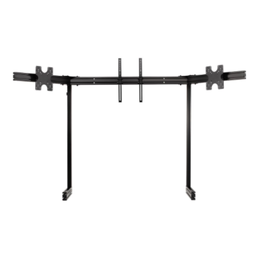 Next Level Racing Floor stand , ELITE Free Standing Triple Monitor Stand , Fully adjustable and customizable , 21-43 , Black