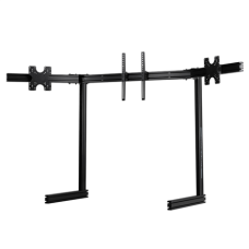 Next Level Racing Floor stand , ELITE Free Standing Triple Monitor Stand , Fully adjustable and customizable , 21-43 , Black
