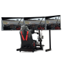 Next Level Racing Floor stand , ELITE Free Standing Triple Monitor Stand , Fully adjustable and customizable , 21-43 , Black
