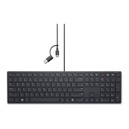 Dell , Collaboration Keyboard , KB525C , Keyboard , Wired , Ukrainian (QWERTY) , Black