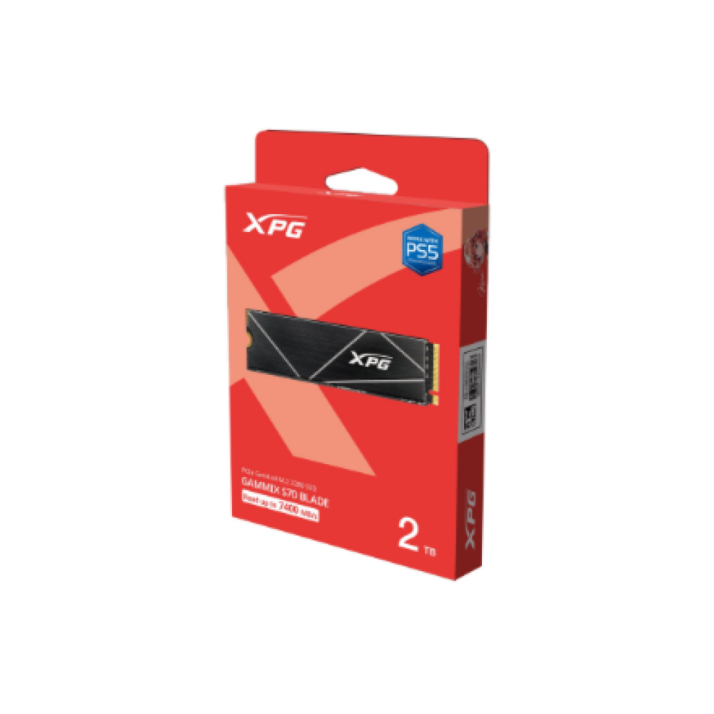 ADATA , XPG Gammix S70 BLADE , 2000 GB , SSD form factor M.2 2280 , Solid-state drive interface PCIe Gen4x4 , Read speed 7400 MB/s , Write speed 6400 MB/s