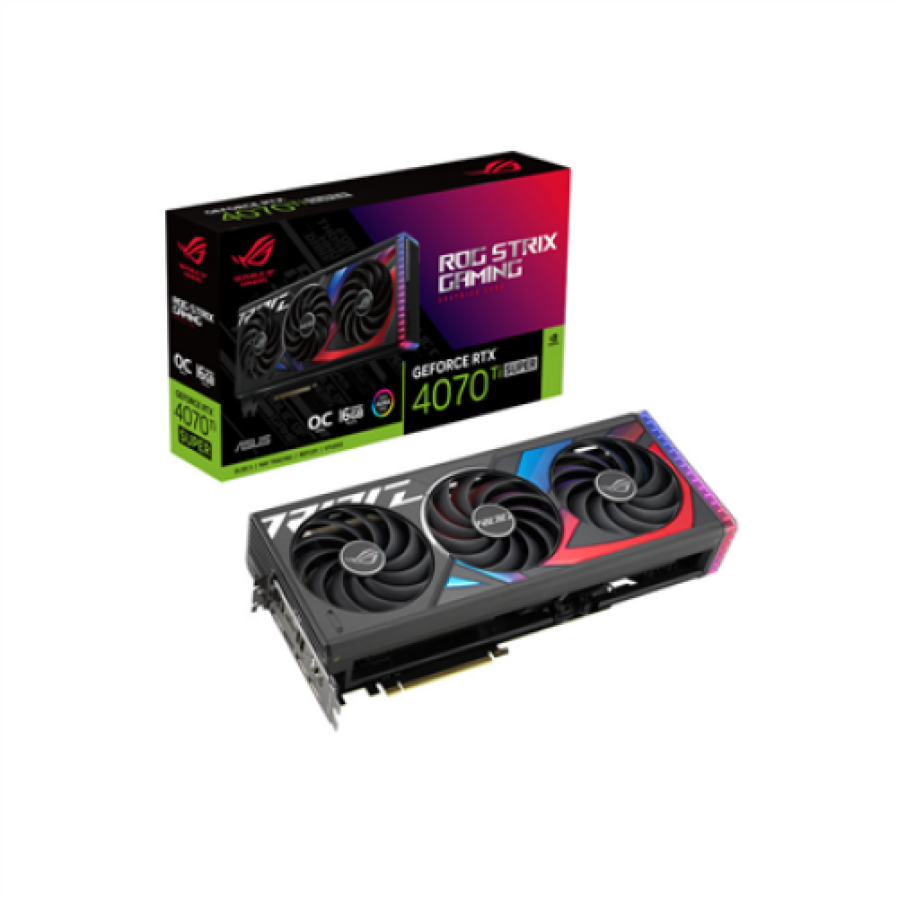 Asus ROG Strix GeForce RTX 4070 Ti SUPER 16GB GDDR6X OC Edition , NVIDIA , 16 GB , GeForce RTX 4070 Ti SUPER , GDDR6X , HDMI ports quantity 2 , PCI Express 4.0