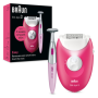Braun Epilator , SE3-202 Silk épil 3 , Number of power levels 2 , White/Pink
