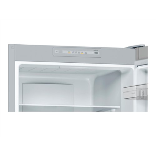 Bosch , KGN33NLEB , Serie 2 Refrigerator , Energy efficiency class E , Free standing , Combi , Height 176 cm , No Frost system , Fridge net capacity 193 L , Freezer net capacity 89 L , 42 dB , Stainless steel