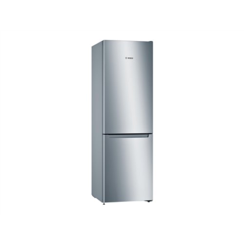 Bosch , KGN33NLEB , Serie 2 Refrigerator , Energy efficiency class E , Free standing , Combi , Height 176 cm , No Frost system , Fridge net capacity 193 L , Freezer net capacity 89 L , 42 dB , Stainless steel
