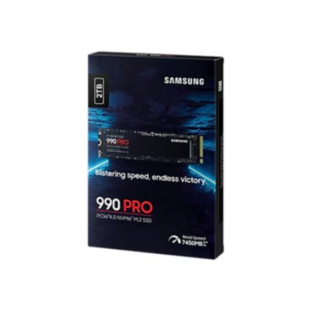 Samsung , 990 PRO , 2000 GB , SSD form factor M.2 2280 , Solid-state drive interface PCIe Gen4x4 , Read speed 7450 MB/s , Write speed 6900 MB/s