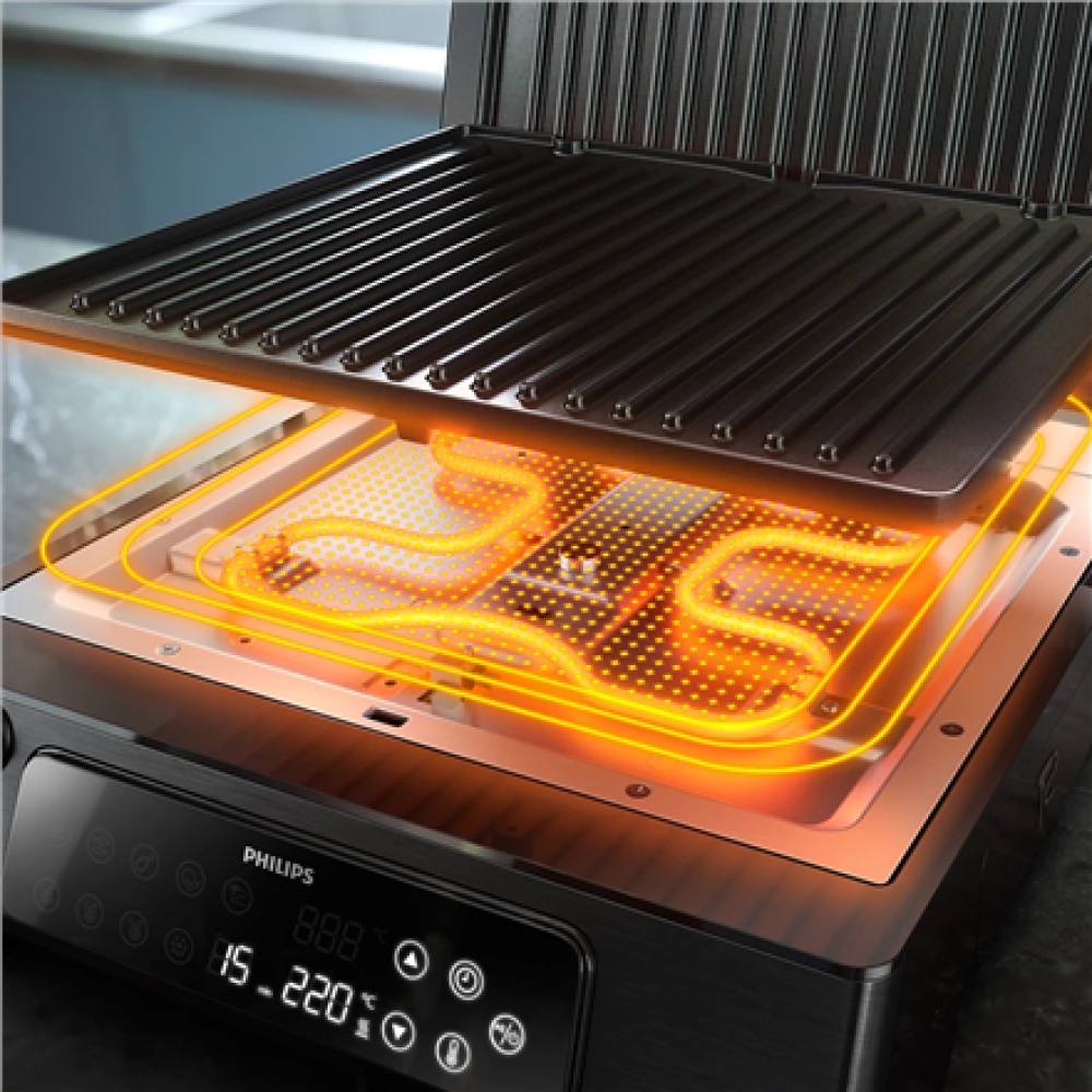 Philips , Contact Grill , HD6307/70 7000 series , Table , 2200 W , Black