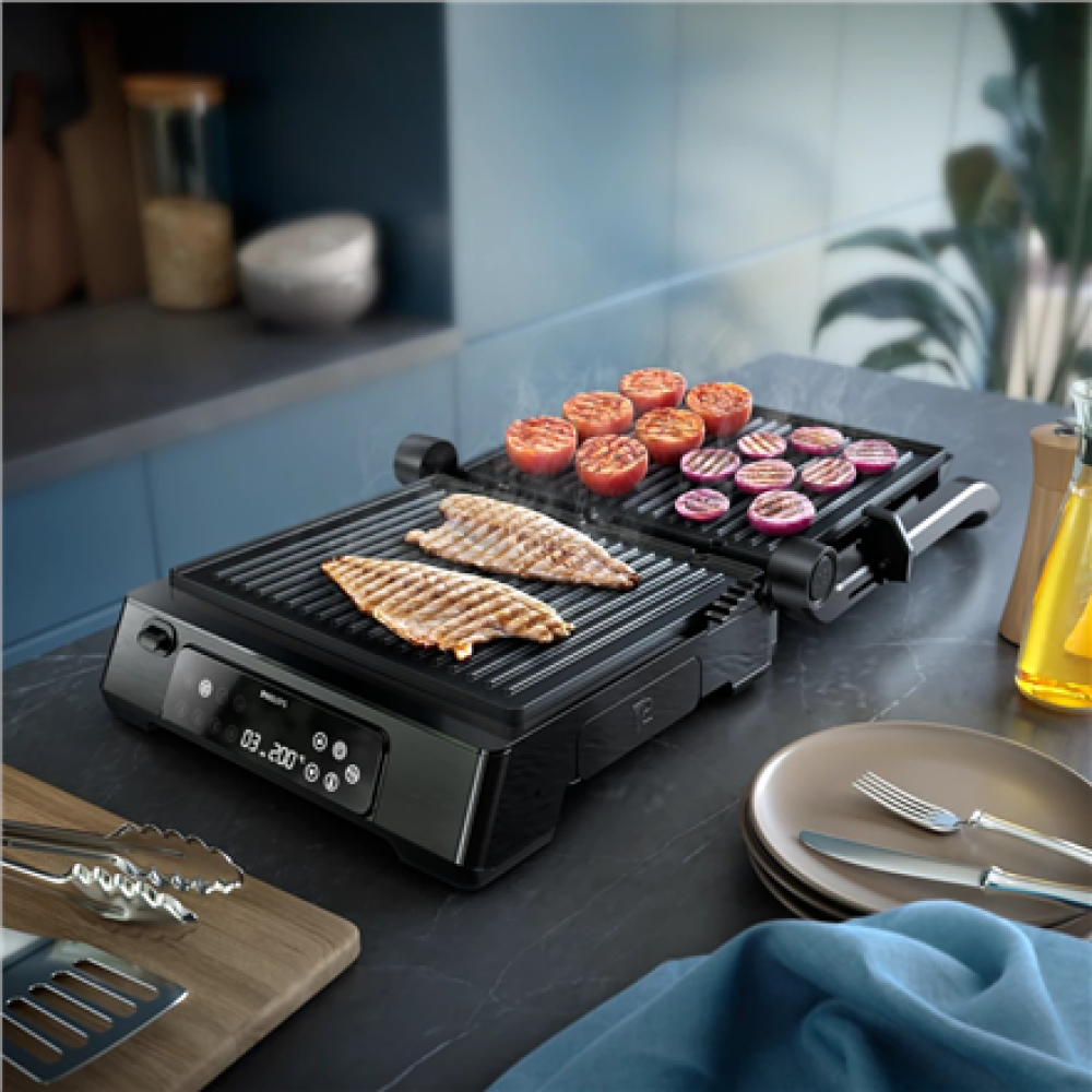 Philips , Contact Grill , HD6307/70 7000 series , Table , 2200 W , Black
