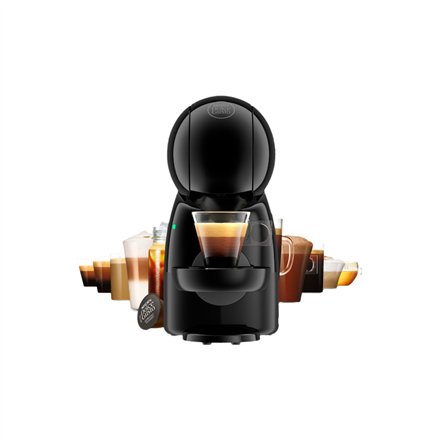 Delonghi , Coffee Maker , EDG110.AB Piccolo XS , Pump pressure 15 bar , Capsule , Black , 1400 W