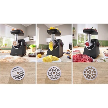Bosch Food Mincer , MFWS430B , Black , Number of speeds 2 , Throughput (kg/min) 2.5