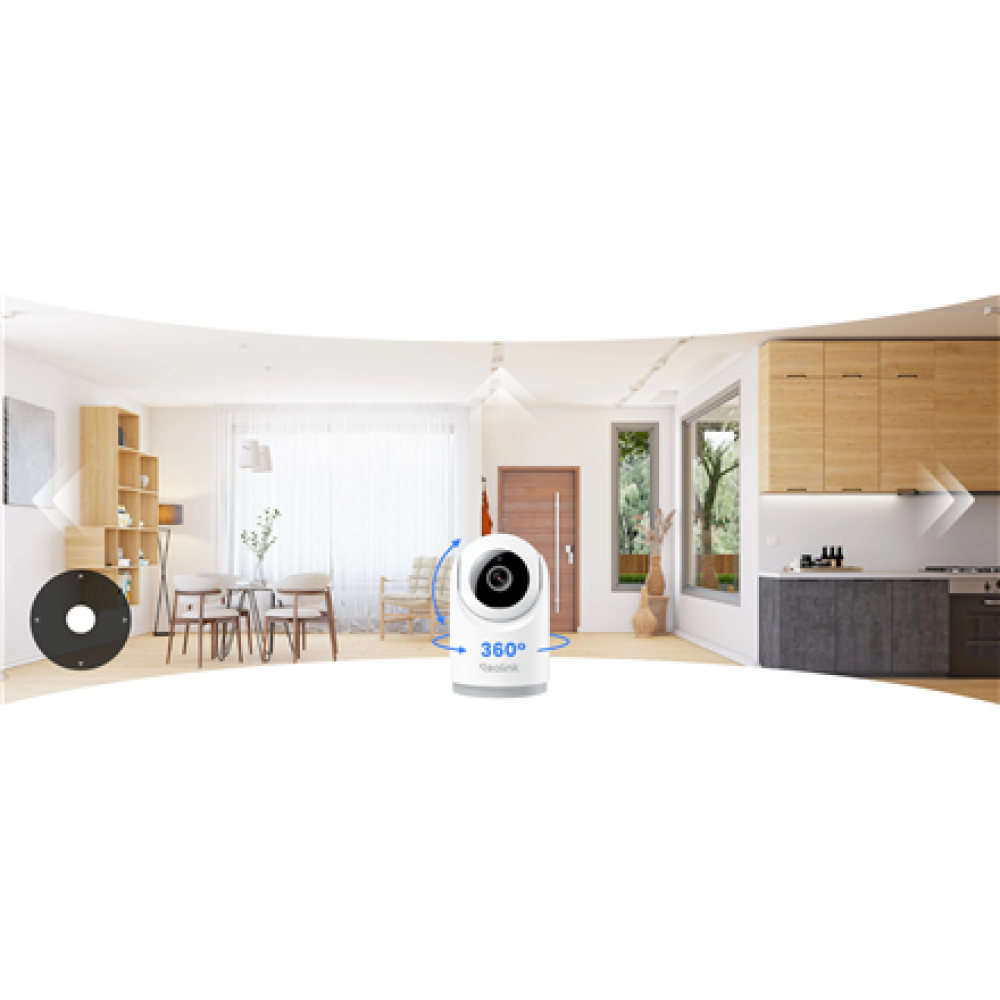 Reolink Smart Wi-Fi PT Indoor Security Camera , E331 , PTZ , 5 MP , F4mm/F1.6 , H.264 , Micro SD, Max. 512 GB