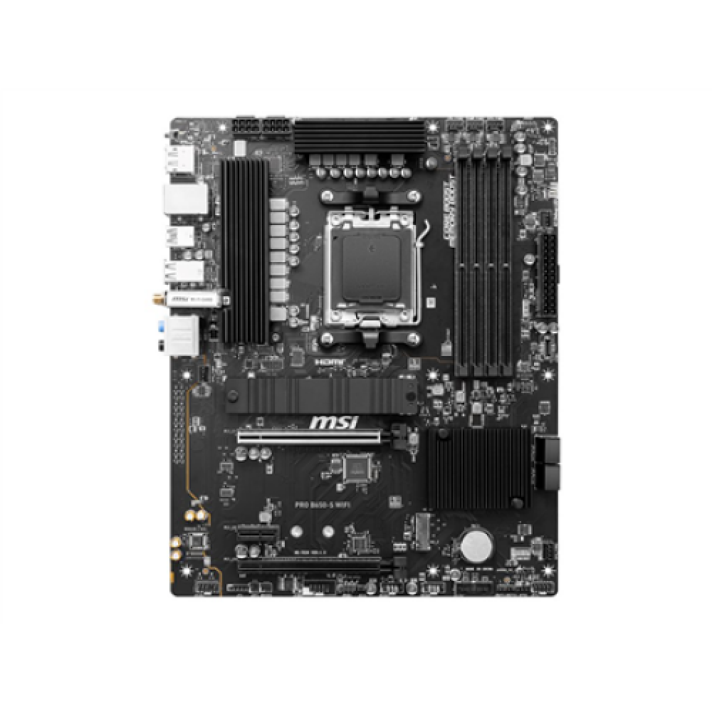 MSI , PRO B650-S WIFI , Processor family AMD , Processor socket AM5 , DDR5 , Supported hard disk drive interfaces SATA, M.2 , Number of SATA connectors 4