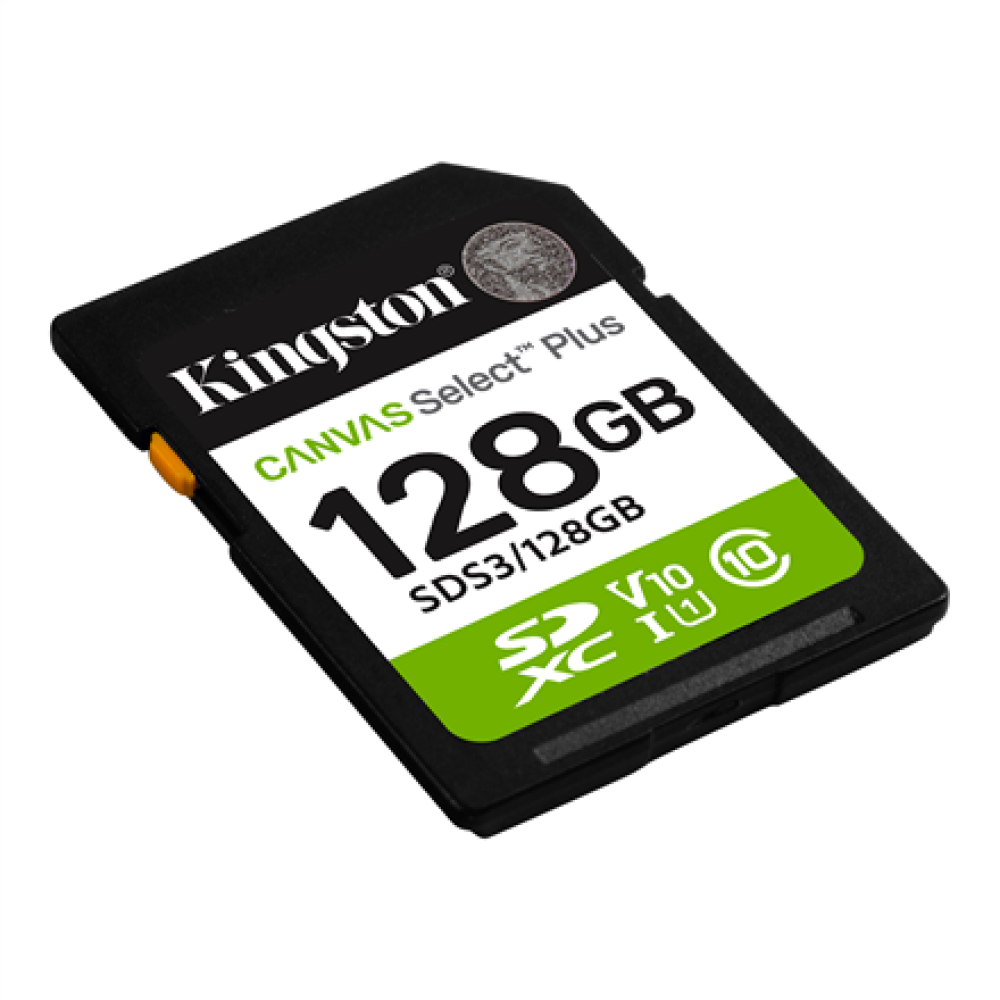 Kingston Select Plus , 128 GB , SD , Flash memory class Class 10, UHS-I, U1/U3, Video Class 10/30