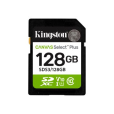 Kingston Canvas Select Plus , 128 GB , SD , Flash memory class Class 10, UHS-I, U1/U3, Video Class 10/30
