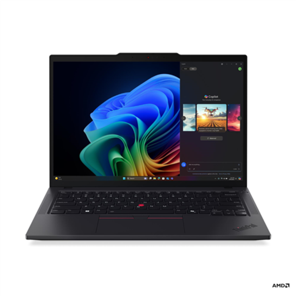Lenovo ThinkPad T14 G6 (AMD) , Black , 14 , IPS , WUXGA , 1920 x 1200 pixels , Anti-glare , AMD Ryzen AI 7 PRO , 350 , 32 (2x16) GB , SO-DIMM DDR5 , Solid-state drive capacity 1000 GB , AMD Radeon 860M Graphics , Windows 11 Pro , 802.11be , Bluetooth vers