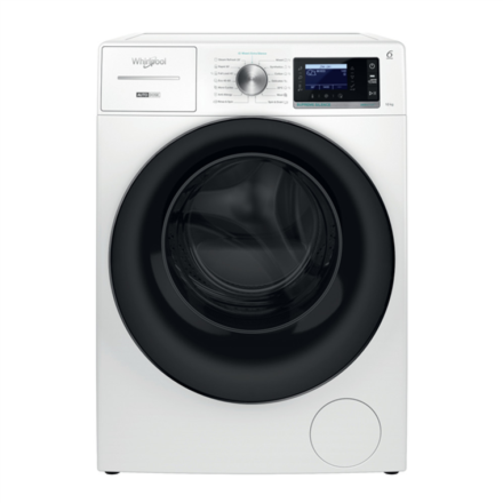 Whirlpool Washing machine , W8 09AD SILENCE EE , Energy efficiency class A , Front loading , Washing capacity 10 kg , 1400 RPM , Depth 69.9 cm , Width 67.7 cm , Display , LCD , Steam function , Direct drive , White