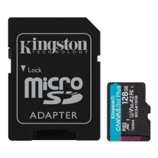 Kingston , Canvas Go! Plus , 128 GB , microSD , Flash memory class Class 10, UHS-I, U3, V30, A2