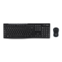 Logitech , MK270 , Keyboard and Mouse Set , Wireless , Mouse included , Batteries included , US , Black, Silver , USB , English , Numeric keypad