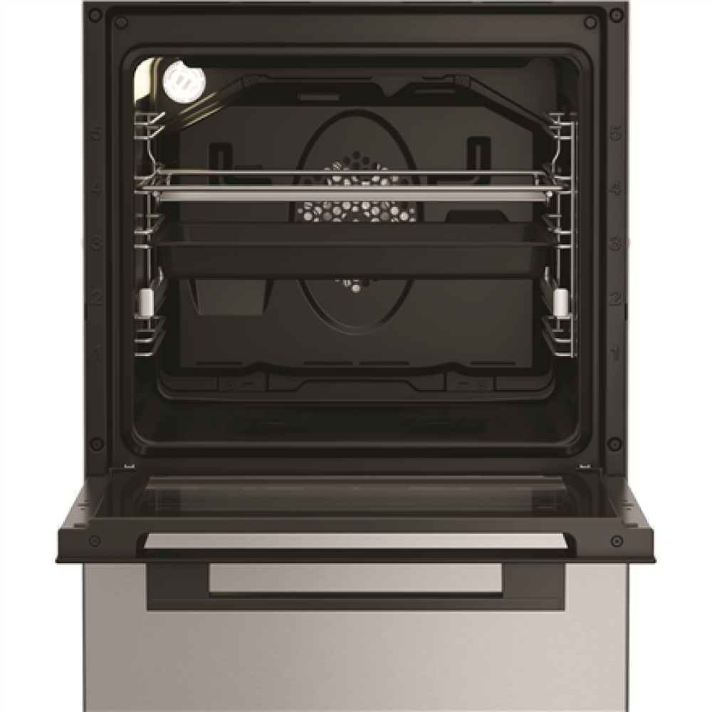 Whirlpool Cooker , W5G8LMSWTX , Hob type Gas , Oven type Electric , Stainless steel , Width 50 cm , Depth 60 cm , 60 L