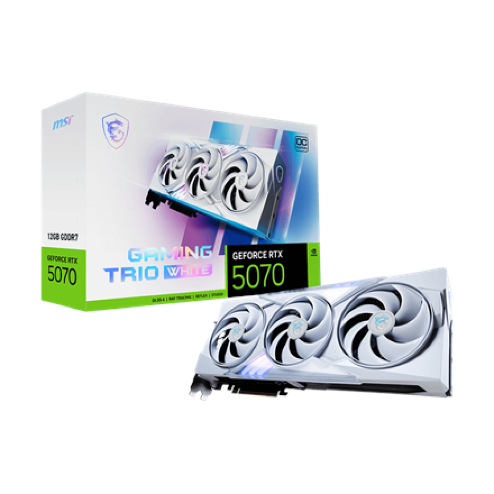 MSI GeForce RTX 5070 12G GAMING TRIO OC WHITE , NVIDIA , 12 GB , GeForce RTX 5070 , GDDR7 , HDMI ports quantity 1 , PCI Express Gen 5