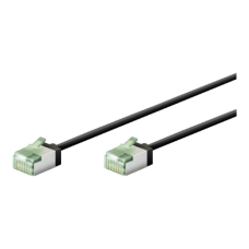 Goobay 74350 Ultra-Flexible CAT 8.1 Patch Cable, Slim, U/FTP, 0.15 m, Black , Goobay