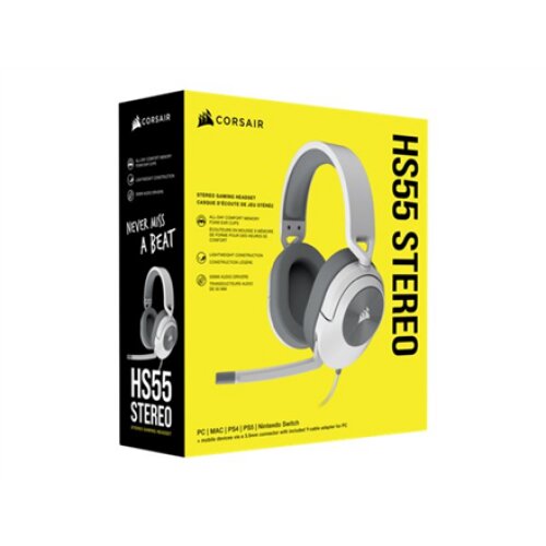 Corsair , Stereo Gaming Headset , HS55 , Wired , Over-Ear , Noise canceling