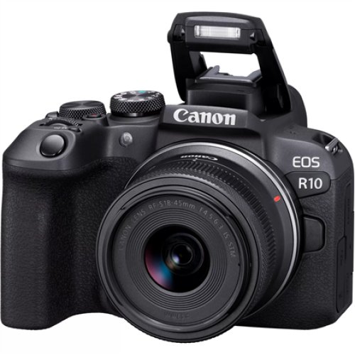 Canon , D.CAM EOS R10 RF-S 18-45 IS STM EU26 , Megapixel 24.2 MP , Image stabilizer , ISO sensitivity (max) 32000 , Wi-Fi , Video recording , Manual , CMOS , Black