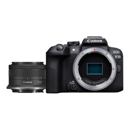 Canon , D.CAM EOS R10 RF-S 18-45 IS STM EU26 , Megapixel 24.2 MP , Image stabilizer , ISO sensitivity (max) 32000 , Wi-Fi , Video recording , Manual , CMOS , Black