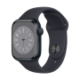 Apple Watch Series 8 MNP53EL/A 41mm, GPS (satellite), Retina LTPO OLED, Touchscreen, Heart rate monitor, Waterproof, Bluetooth, Wi-Fi, Midnight, Midnight