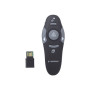 Gembird , Wireless presenter with laser pointer , WP-L-01 , Black , Depth 25 mm , Height 105 mm , Red laser pointer. 4 buttons to control most used PowerPoint presentation functions. Interface: USB. Presenter control distance: up to 10 m. , Yes , Weight 6