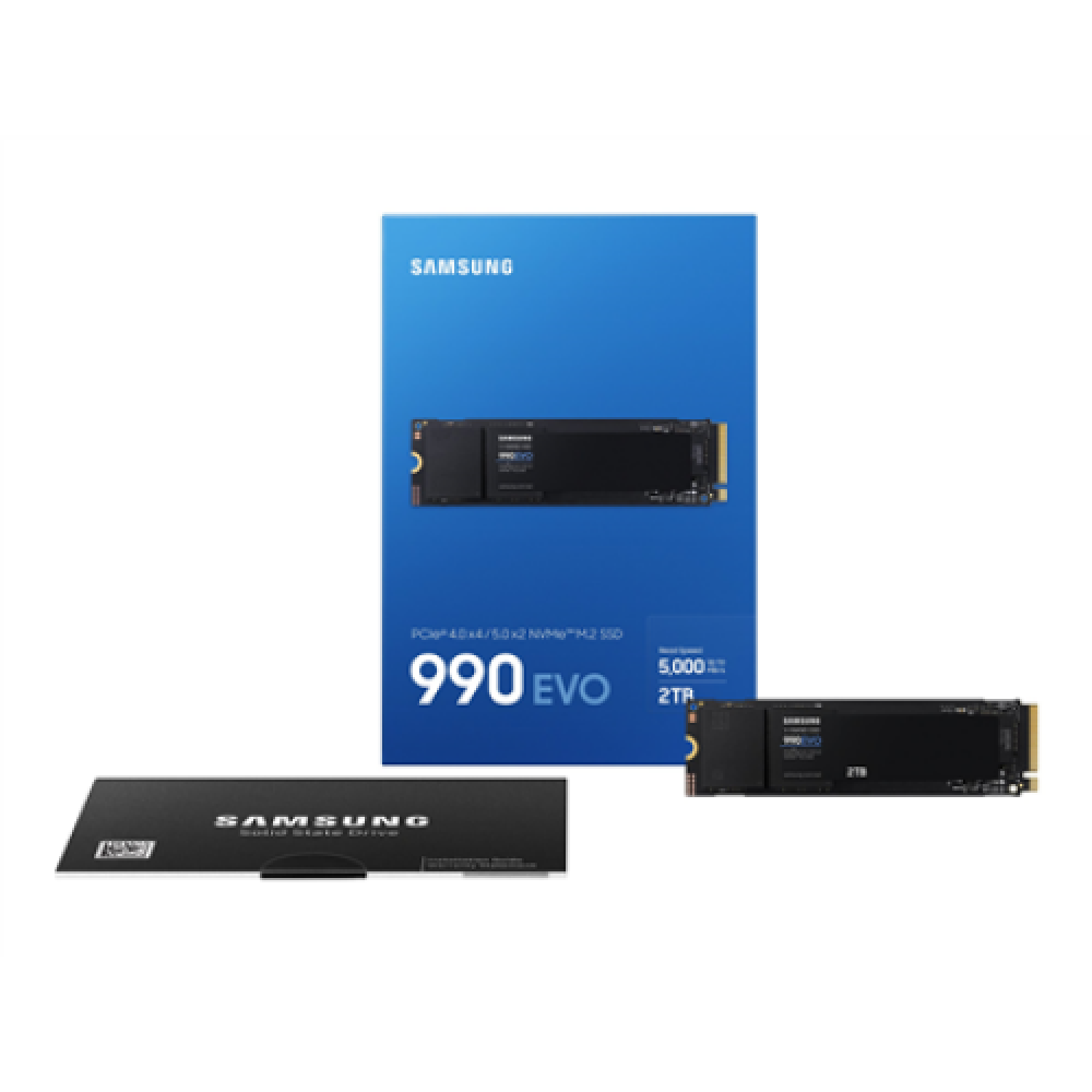 Samsung , 990 EVO , 2000 GB , SSD form factor M.2 2280 , Solid-state drive interface NVMe , Read speed 5000 MB/s , Write speed 4200 MB/s