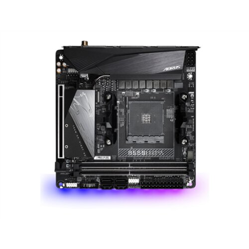 Gigabyte , B550I AORUS PRO AX 1.0 , Processor family AMD , Processor socket AM4 , DDR4 DIMM , Memory slots 2 , Chipset AMD B , Mini ITX
