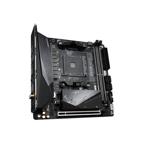 Gigabyte , B550I AORUS PRO AX 1.0 , Processor family AMD , Processor socket AM4 , DDR4 DIMM , Memory slots 2 , Chipset AMD B , Mini ITX