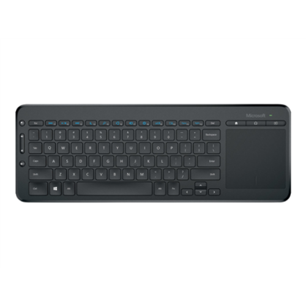 Microsoft N9Z-00009 All-in-One Media Keyboard Multimedia Wireless Batteries included NORD Black 434 g