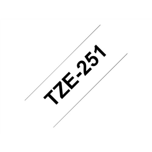 Brother , TZ-251 Laminated Tape , Black on White , TZe , 8 m , 2.4 cm