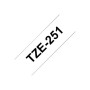 Brother , TZ-251 Laminated Tape , Black on White , TZe , 8 m , 2.4 cm