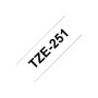 Brother , TZ-251 Laminated Tape , Black on White , TZe , 8 m , 2.4 cm