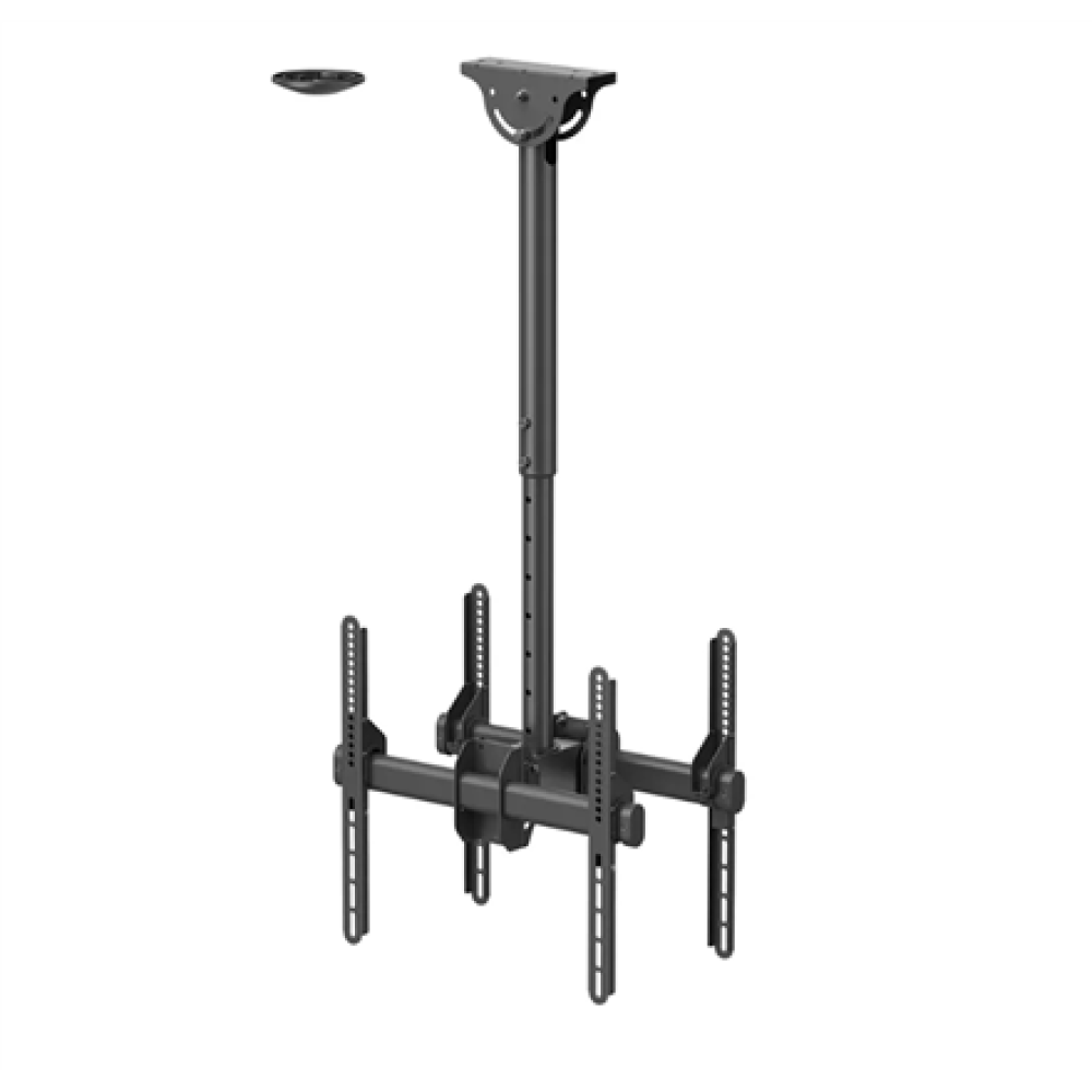 Neomounts NM-C440DBLACK Dual monitor/TV mount ceiling , Adjustable Height, Rotate, Tilt, Swivel , 32-60 , Maximum weight (capacity) 45 kg , Black