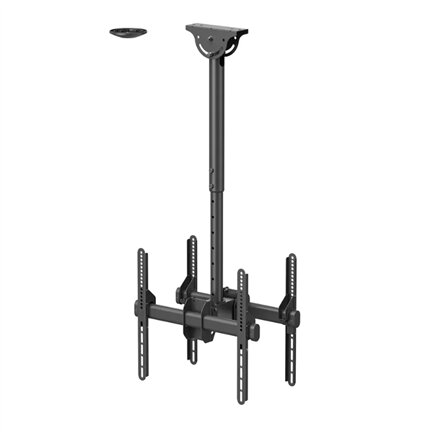 Neomounts NM-C440DBLACK Dual monitor/TV mount ceiling , Adjustable Height, Rotate, Tilt, Swivel , 32-60 , Maximum weight (capacity) 45 kg , Black