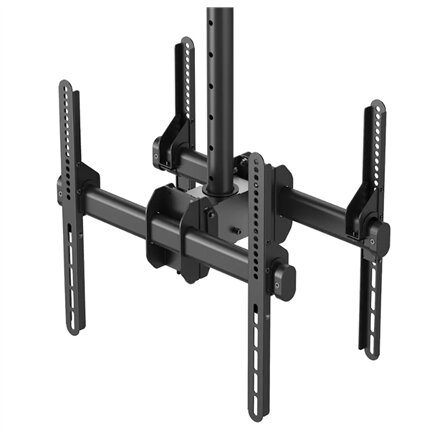 Neomounts NM-C440DBLACK Dual monitor/TV mount ceiling , Adjustable Height, Rotate, Tilt, Swivel , 32-60 , Maximum weight (capacity) 45 kg , Black