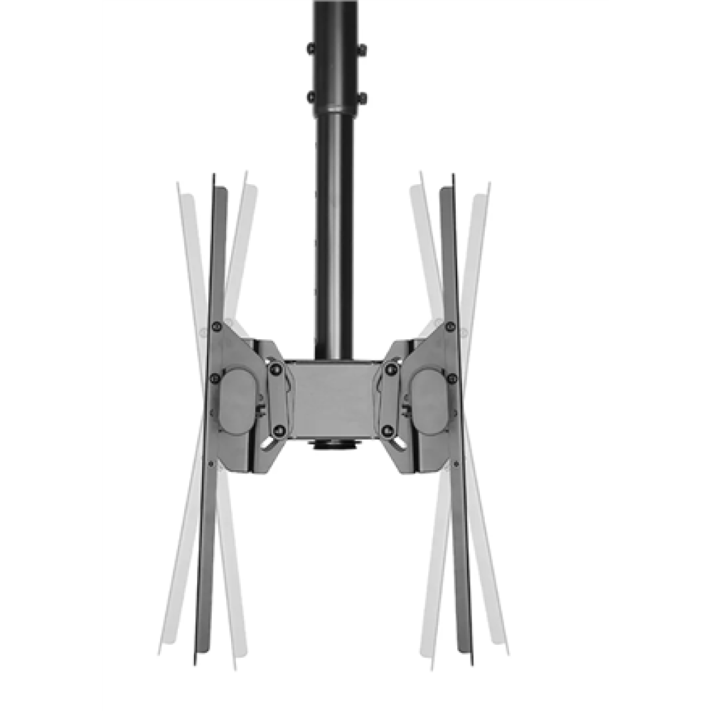 Neomounts NM-C440DBLACK Dual monitor/TV mount ceiling , Adjustable Height, Rotate, Tilt, Swivel , 32-60 , Maximum weight (capacity) 45 kg , Black