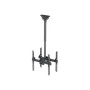 Neomounts NM-C440DBLACK Dual monitor/TV mount ceiling , Adjustable Height, Rotate, Tilt, Swivel , 32-60 , Maximum weight (capacity) 45 kg , Black