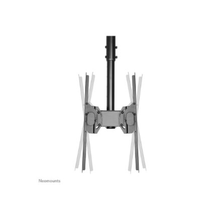 Neomounts NM-C440DBLACK Dual monitor/TV mount ceiling , Adjustable Height, Rotate, Tilt, Swivel , 32-60 , Maximum weight (capacity) 45 kg , Black
